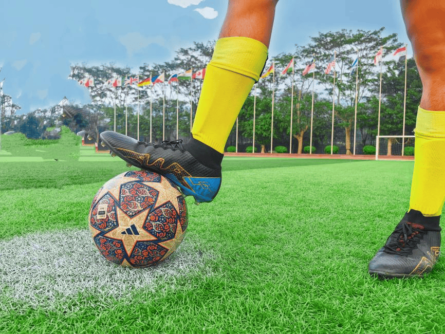 足球比赛中的激情瞬间，挑战极限